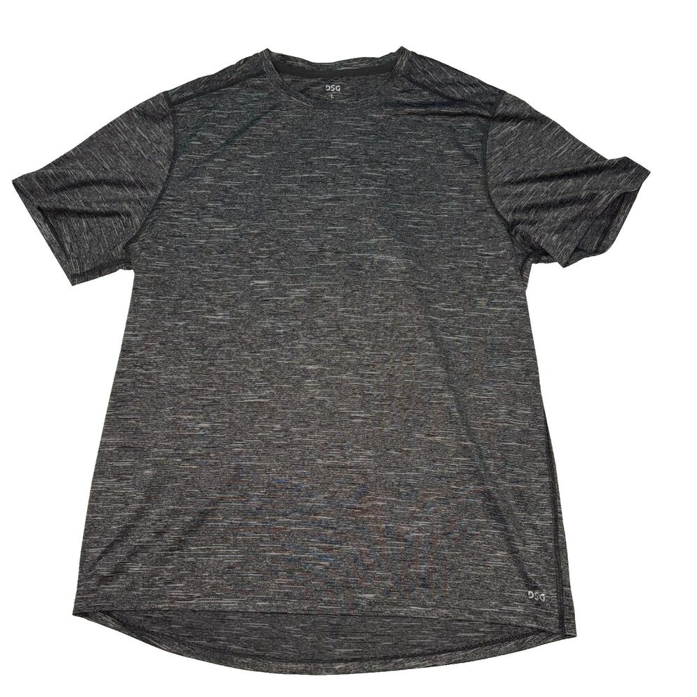 DSG Men's Large (L) Gray Short Sleeved T Shirt Performance Crew Neck Athletic